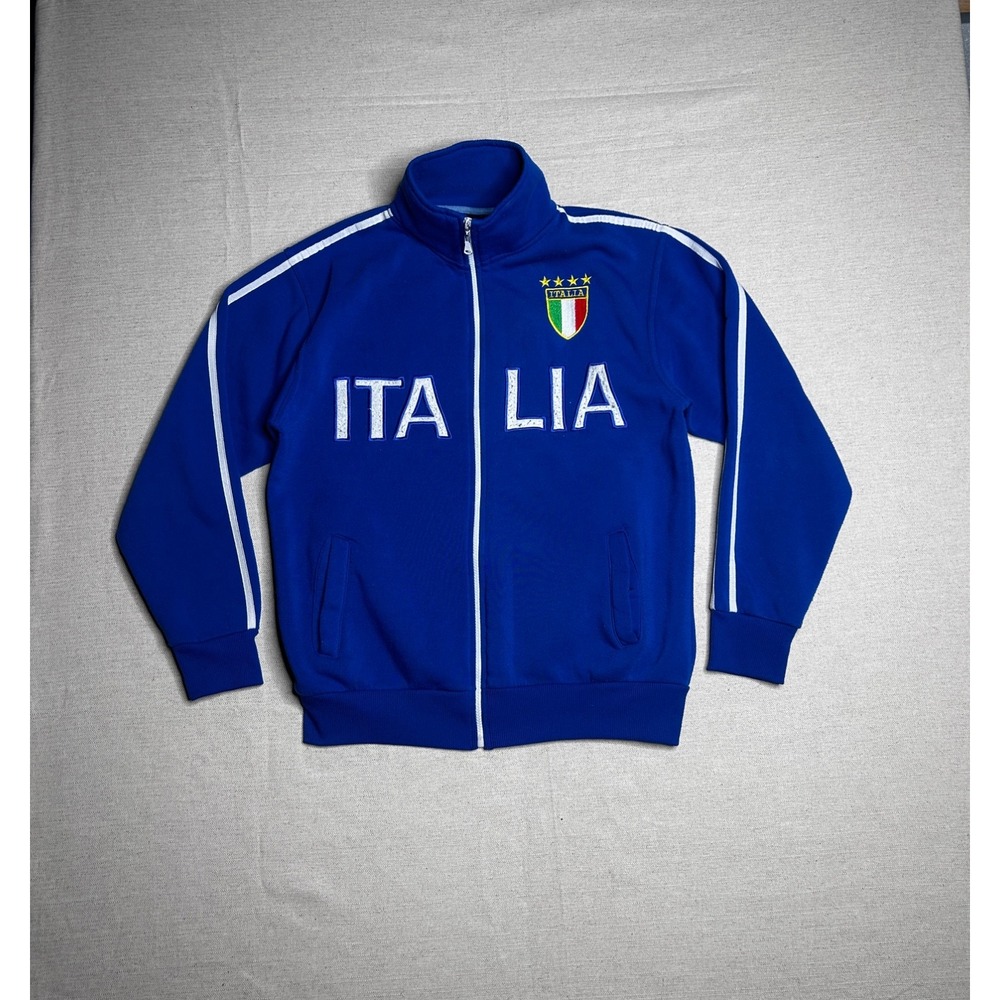 Y2K Venezia Italy Soccer Track Jacket Men's L Blue Full Zip Italia Football